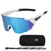 Sports Polarized Sunglasses-Men-Women Cycling-Sunglasses: Wrap Around UV Protection Running Sun