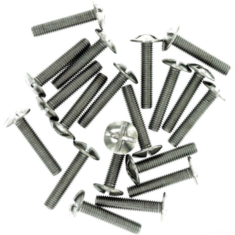 M4 (4mm x 25mm) Slot Mushroom Machine Screw (Bolt) (Crossed)