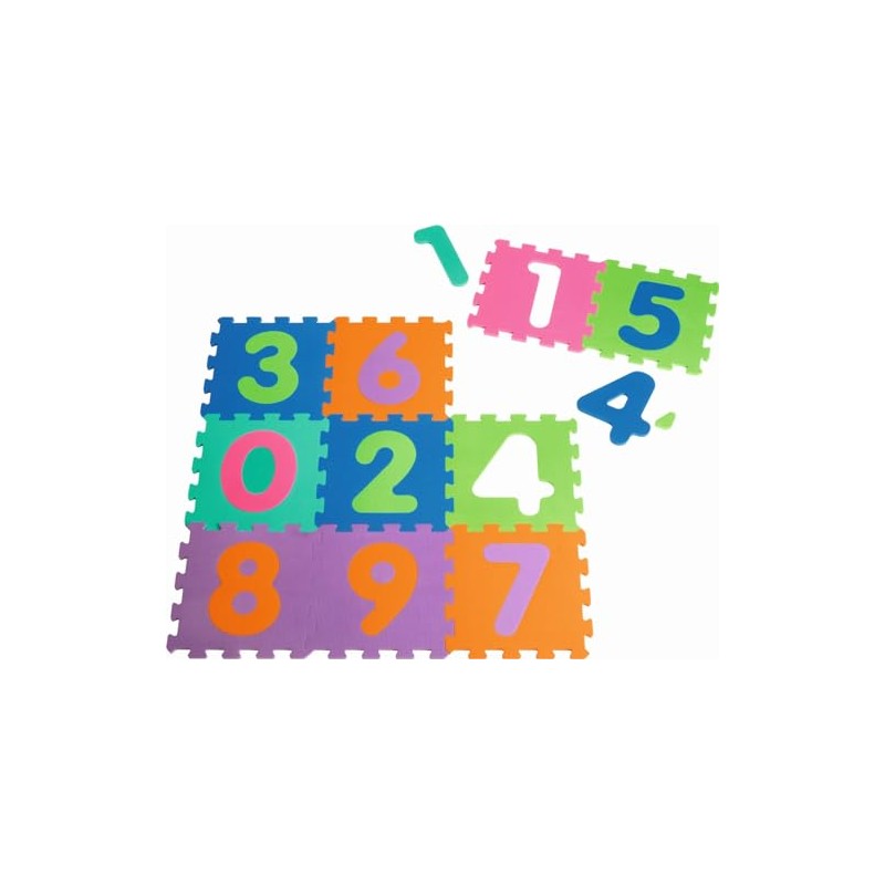 Playshoes Soft Number Jigsaw Puzzle Play Mat (Multi-Coloured)