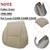 NLQR Front Driver Bottom Replacement Seat Cover Ivory Microfiber Leather
