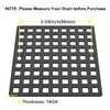 2PC 4" Matte Black Shower Drain Cover - Square Floor