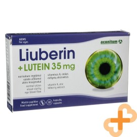ACONITUM LIUBERIN + LIUTEIN 35mg Eye Vision Support 30 Capsules Supplement