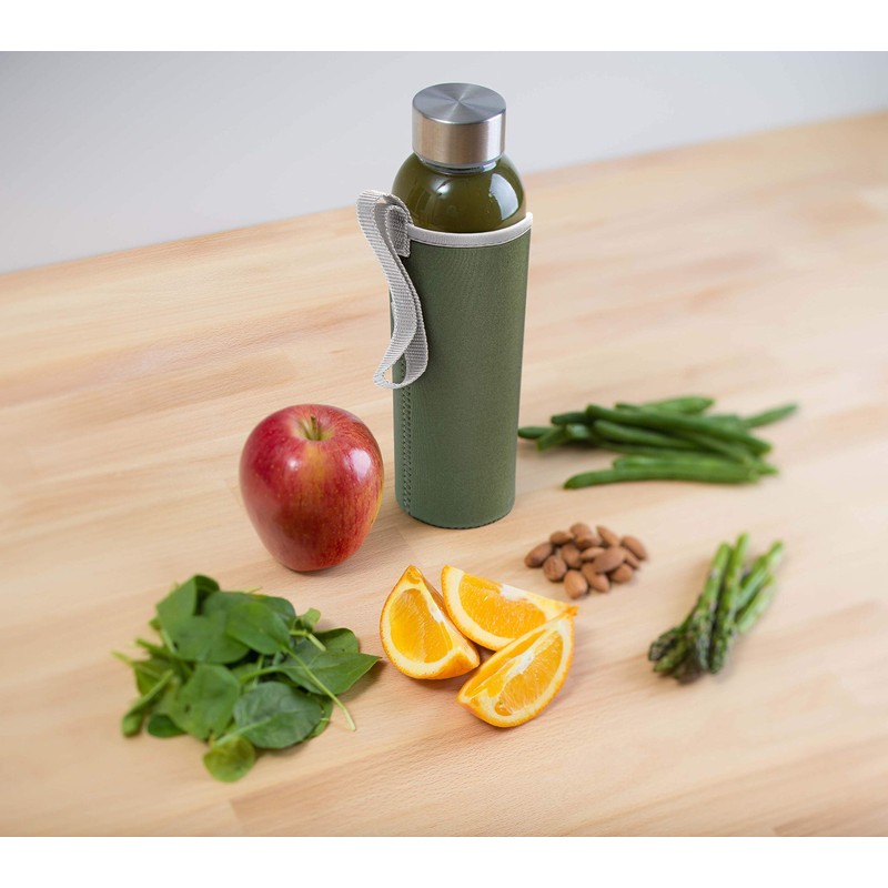 Epica glass bottles with lids – 18oz glass water bottles,