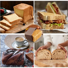 Spmarkt 2pack Pullman Bread Pans with Lid, 1LB Capacity Bread Loaf Pan, Non-Stick, Easy Release Sandwich Bread Loaf Pan for Baking Homemade Bread