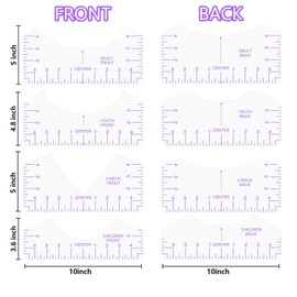 Tshirt-Ruler Guide Alignment Tool to Center Designs, T-Shirt Ruler Guide for Vinyl Alignment, All Size Tshirt Measurement Tool for Heat Press Accessories, Sublimation Blanks, Heat Transfer Vinyl HTV