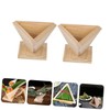 LABRIMP 2Pcs Wooden Rice Ball Molds Triangle Moulds for Rice