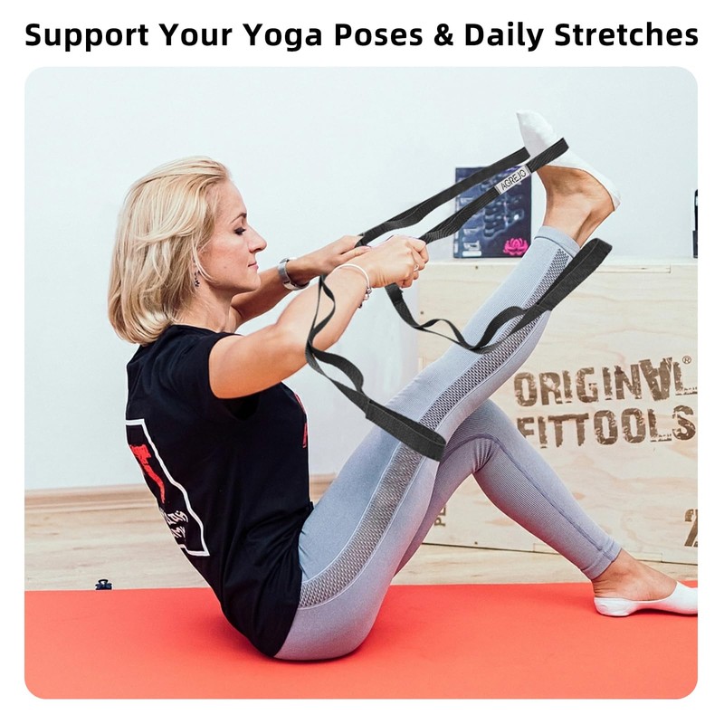 Stretching Strap Yoga Strap Physical Therapy for Home Workout, 10