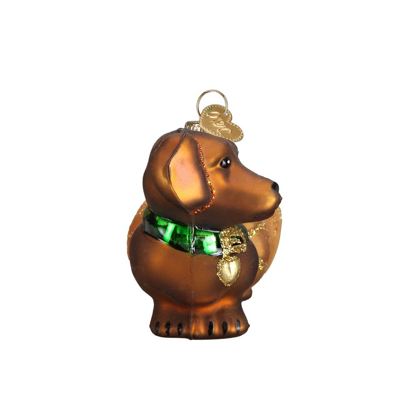 Old World Christmas Wiener Dog Glass Blown Ornament