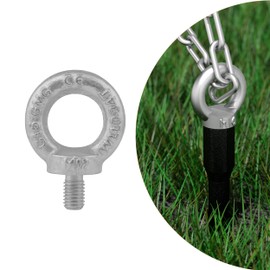 DMX Trampoline Anchor M12 – Swing Hook – Universal Eye Bolt – Slackline Ground Anchor – Earth Plug – Earth Drill – Garden – Camping