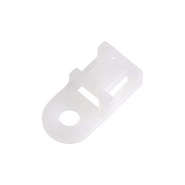 uxcell Cable Tie Base Saddle Type Mount Wire Holder Permanently Anchor To Wall Desk 19.6x9.5x5mm White 100pcs