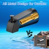 Matte Black Bathtub Spout with Diverter, All Metal, Brass, 5.3
