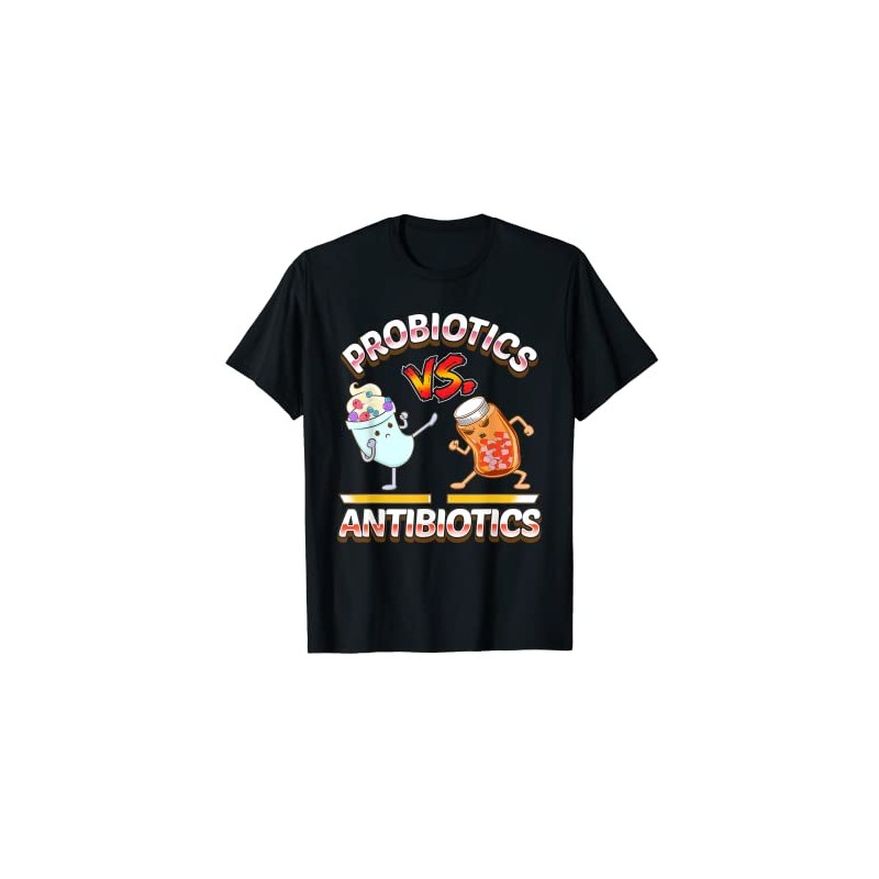 Probiotika Shirt vs. Antibiotika Kampf mit Spielthema T-Shirt