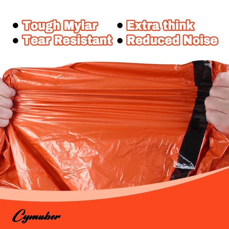 Emergency Sleeping Bag Survival Bag, Cymuber Portable Waterproof Thermal Bivy