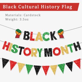 ANFEST Black History Month Banner, Backdrop for Black History Party, African American Black Cultural History Flag for Holiday Party Decorations, Black History Month Decorations Flag
