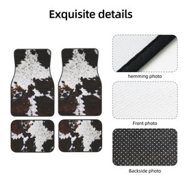 Car Floor Mats,Vehicle Front Rear Carpets Mats Universal Car Rugs,Car Accessories for Truck,Cowhide