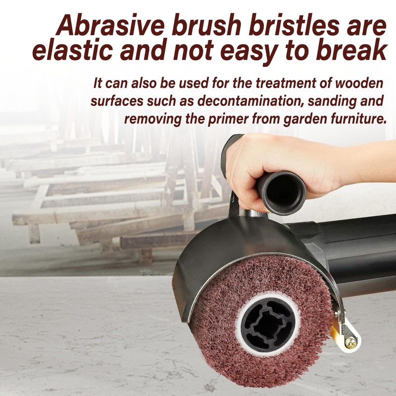 Mumjooyi Nylon Brush Sanding Roller Brush Satin Roller Angle Grinder