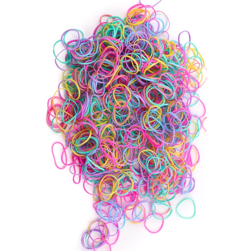 Mytoptrendz® 500pcs Mini Small Soft Rubber Bands Pony Tailers Seamless