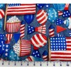 Generic Cotton Fabric David Textiles Celebrate The Fouth Flags and