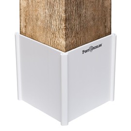 Post Shields Post Protector 4x4 (3.5"x3.5") - 4" H – Protects Your Mailbox, Deck & Fence Posts from Damage by Lawn Maintenance Equipment – Fits Wood & Metal Posts – No Tools, Screws or Nails Needed