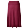 EIMIN Women's Solid Flared Lightweight Elastic Waist Classic Midi Skirt