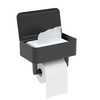 WZKALY Toilet Paper Holder with Shelf - Flushable Wipes Dispenser