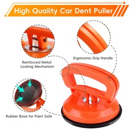 XRCHAA Car Dent Puller, 3 Pack Dent Removal Tool Car Dent Remover with Strong Suction Cups Dent Removal Kit for Car Surface,Glass,Tiles Lifting and Objects Moving (1 Large+2 Small)