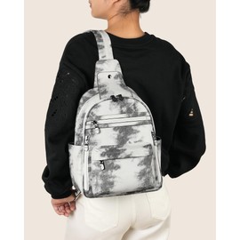 FADEON Sling Bag for Women Large Crossbody Purse Sling Backpack PU Leather Designer Anti Theft Sling Bags 4 RFID Card Slot