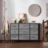 VASICAR Dresser for Bedroom with 9 Deep Drawers, Wide TV