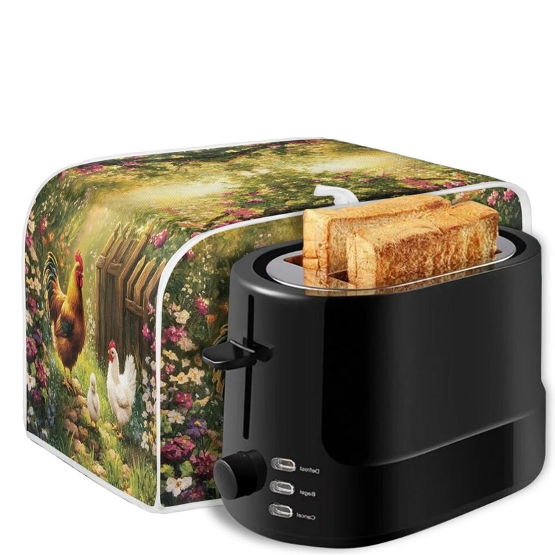 Rerteryuro Toaster Cover 4 Slice Chicken Dust-proof Small Appliance Covers