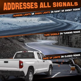 Autoverve Tail Light Assembly Fit Toyota Tundra 2014 2015 2016 2017 2018 2019 2020 2021 Rear Left Driver Right Passenger Back Side Taillight Cover Replaces 81550-0C101 81550-0C100(Lamp Included)