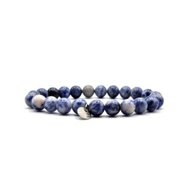 KARDINAL WEIST Sodalite bracelet, gemstone beads, power stone jewellery for men and women, creativity - balance - inspiration, L+, Stone, Sodalite