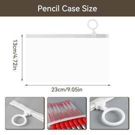 3PCS Clear Pencil Case for Exams A6 Size Transparent Zipper Stationery Pouch for School, Office, Travel – See Through Durable Pen Bag for Boys & Girls