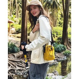 HAUMAUH Crossbody Sling Bag for Women & Men | Shoulder Small Bags with Water Bottle Holder | Lightweight for Travel Hiking Beach & Outdoor Activities