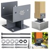 Stainless Steel 6"x6"(Actual 5.5"x5.5") Post Base Bracket Concrete U-Shape, Dry