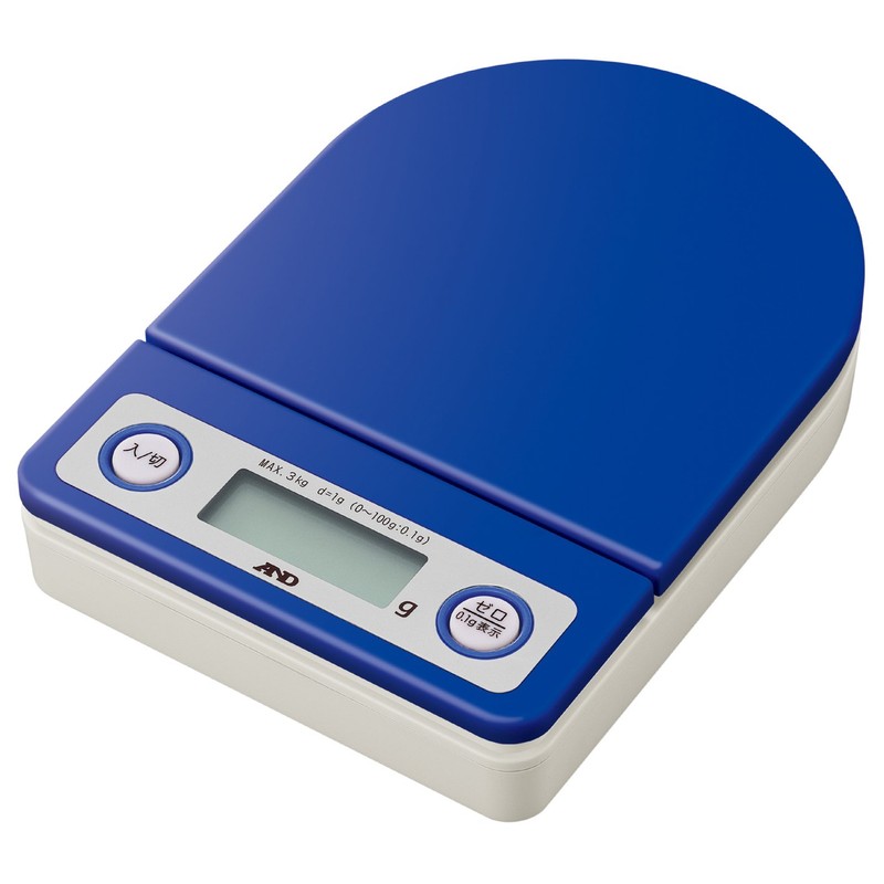 A&D Digital Home Scale 6.6 lbs (3 kg), Blue UH-3202-BL