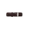 Daniel Wellington York Silver Women's Brown Leather Buckle Watch Strap