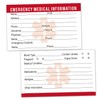 25 Emergency Medical Information ID Cards, Emergency Contact Wallet ID