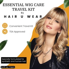 HairUWear Essential Care Travel Kit, Shampoo, Conditioner, Styling Spray, 1 oz.