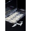 KM Nails 100 Stiletto Tips Natural Assorted Colours in Box