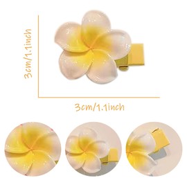 Spring Flower Hair Clips for Girls Yellow Floral Hair Clip Ponytail Clips Small Hair Barrettes for Women Floral Edge Hairpin Wedding Hairgrips Decorative Hair Accessories for Hair Styling 5Pcs