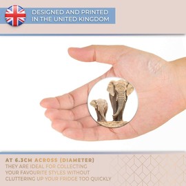 Destination Vinyl ltd Magnet for Refrigerator, Fridge - Mother & Baby Elephant Cute for Office, Cabinet and Whiteboard, Magnetic Stickers, 2321