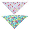 DELIFUR Dog Easter Day Bib 2 Pack Pet Rabbit Scarf