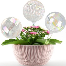E-feilai Plant Watering Globes,Glass Watering Devices,Self-Watering System Spikes, Automatic Plant Waterer,Self Watering Plant Bulbs Insert [3 Pcs]
