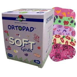 Ortopad® Soft Bamboo Girls Eye Patches, 50/Box (Regular Size, 4+ yrs) Textured Accents