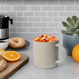 FOURHARVEST Handcrafted Ceramic Coffee Mugs,12 oz Ceramic Coffee Cups for Coffee, Tea, Espresso, Milk, Handcrafted Ceramic Coffee Mugs with Handle for Christmas Gift, Dishwasher & Microwave Safe