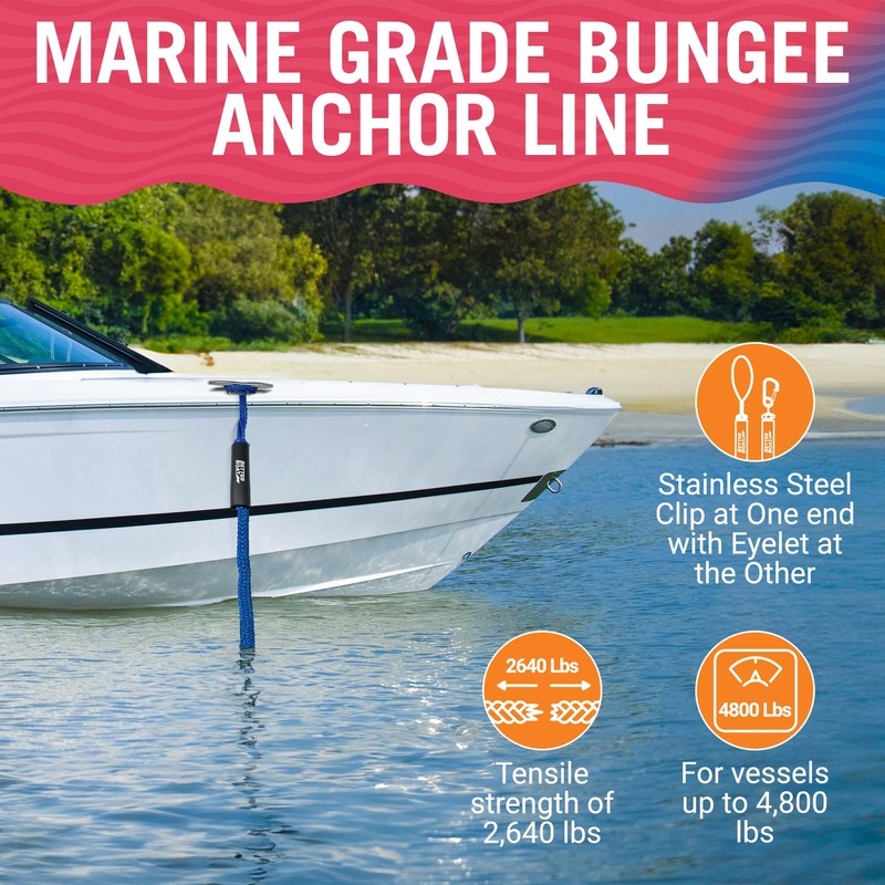 Bungee Anchor Rope Boat Anchor Rope Bungee Anchor Line Elastic