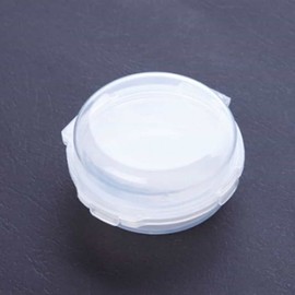 Double-Sided Dual Round Makeup Puff Organizer Case (Transparent) Dual Air Puff Case 7ea