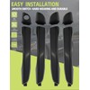 4PCS Black Exterior Door Handle Front Rear Left Driver Right