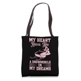 Snowmobile Racer Snow Rider Snowmobiling Men Women Drive Tote Bag
