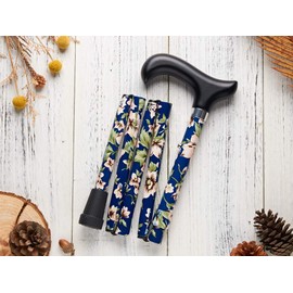 Merry Sticks（メリースティックス） ／ ブライトライフ／ 折りたたみステッキ ／ 杖 ／ キキョウ（ブルー）